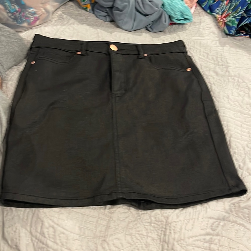 Black jean skirt